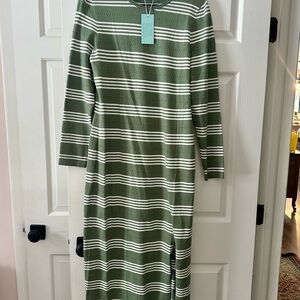 Green Striped Dress